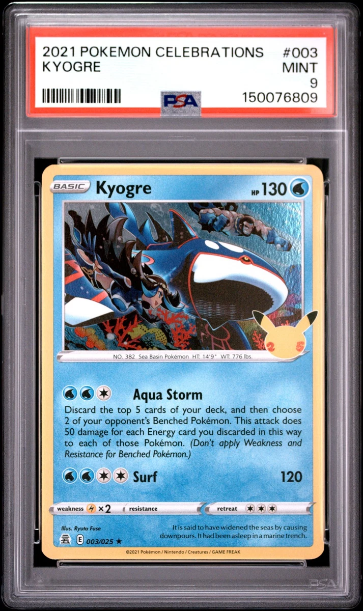 Kyogre Pokémon TCG Professional Sports Authenticator (PSA