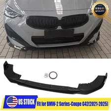 For 2022-2025 BMW G42 M240i M Sport Style Front Bumper Lip Performance Gloss Blk