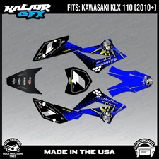 Graphics Kit for Kawasaki KLX110 KLX110R/RL (2010-2024) Lancaster - Blue