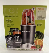 NutriBullet Magic Bullet Shake 600W Smoothie Blender 12 Piece Set