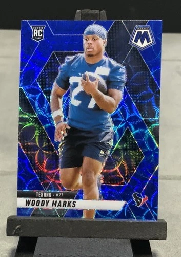 2025 Panini Mosaic Woody Marks RC Blue Scope Prizm SP #395