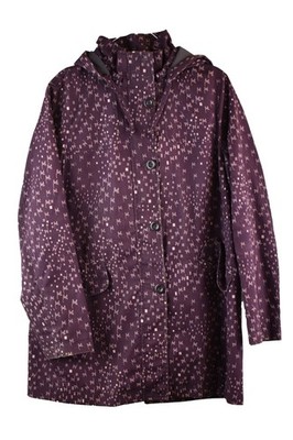 WHITE STUFF lila Regenmantel Größe UK 14 Damen Kapuze Freizeit Outdoor Oberbekleidung