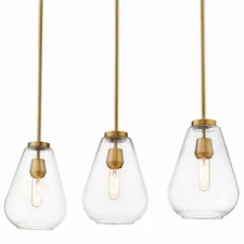 Z-Lite 488P8-3L Ayra 3 Light 36"W Linear Pendant - Brass