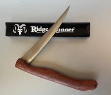 Ridge Runner Folding Filet Knife with Hardwood Handle RR384