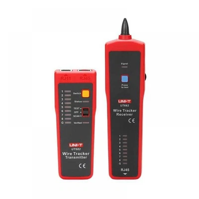 UNI-T UT682 Kabeltester / Kabelfinder, RJ11 RJ45, LED-Signalanzeige, 3,5mm - Bild 1 von 4