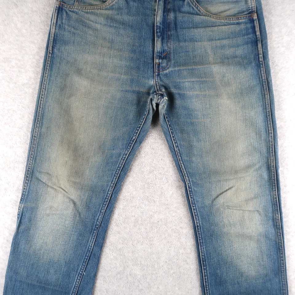 Jeans Levis Vintage LVC 606 Para Hombre 34x32 Azul Denim Naranja Pestaña GRANDE E Foto 4 de 4