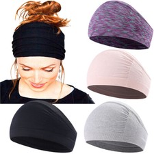 Sports Wide Headband Sweatband Workout Yoga Gym Running Elastic Hair Tie Band US