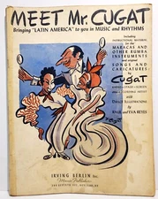 Meet Mr. Cugat 1943 Irving Berlin Percussion Music Book Bongos Guiro Claves HTF