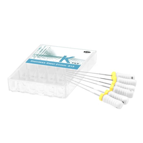 6pc/set Dental Stainless Steel Hand Use Endo Root Canal File K-File 21mm #15 - Picture 5 of 20