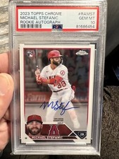 2023 topps chrome michael stefanic auto PSA 10