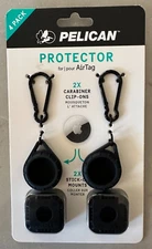 Pelican: Protector for AirTags, 2x Carabiner clip-ons, 2x stick-on mounts  (NEW)