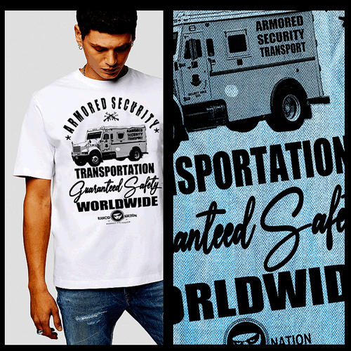 Street Hustle T-Shirt Money Truck get Money Fast Cash Tee Gr. S-2XL weiß Tee - Bild 1 von 1