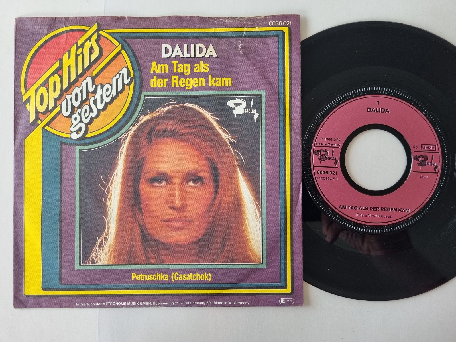 Dalida - Am Tag Als Der Regen Kam / Petruschka (Casatchok) 7'' Vinyl Germany