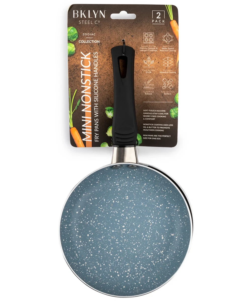 Brooklyn Steel Co. Zodiac Nonstick Mini Fry Pans, Set of 2 - Black