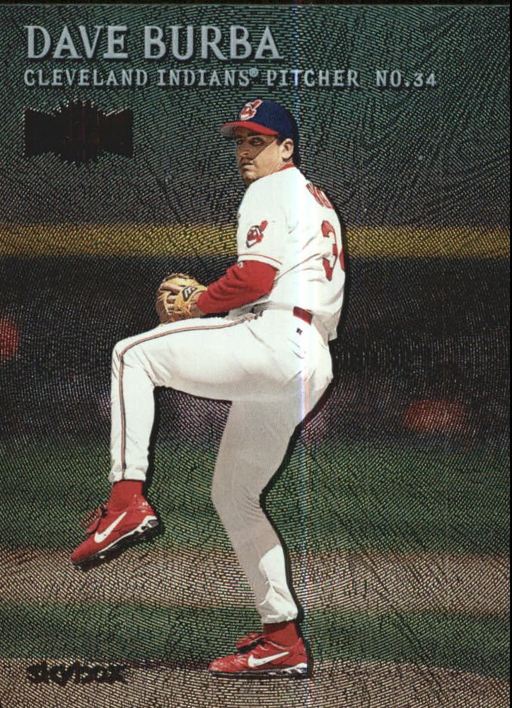 2000 Metal Emerald Cleveland Indians Baseball Card #18 Dave Burba