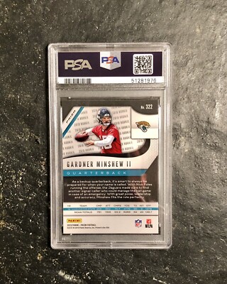 Gardner Minshew 2019 Panini Pink Prizm Rookie #322 PSA 9 MINT
