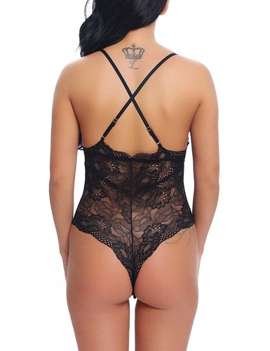 Women's Sexy Lace Teddy Babydoll Lingerie Bodysuit Sleepwear Nightdress Outfits - 第 31/44 張圖片