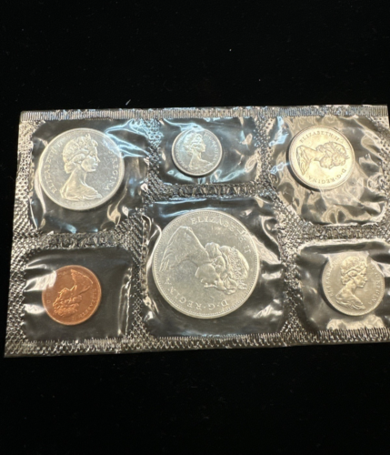 1965 Canada 6 Coin Set Proof Elizabeth II Coin Dollar, no envelope, no COA