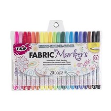 NEW Tulip 20 Pack Permanent Nontoxic Fabric Markers Fine Tip Tshirts CLOTHES 520