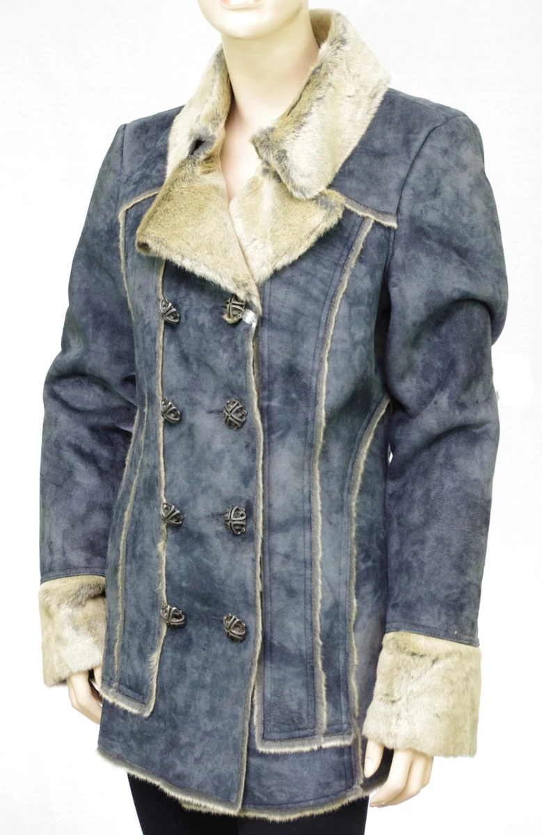 Manteau chaud fausse fourrure bleu jean DDP femme eBay