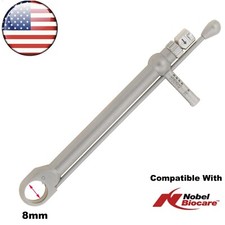 US Nobel Biocare Dental 8mm Implant Torque Wrench Manual Ratchet Tool 15-70Ncm