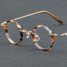 Acetate Retro Reading Glasses Full Rim Small Round Japanese Style Readers