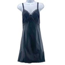 Wonder Maid Molded Magic Vintage Full Slip Lingerie Size 34 Black Tafredda New