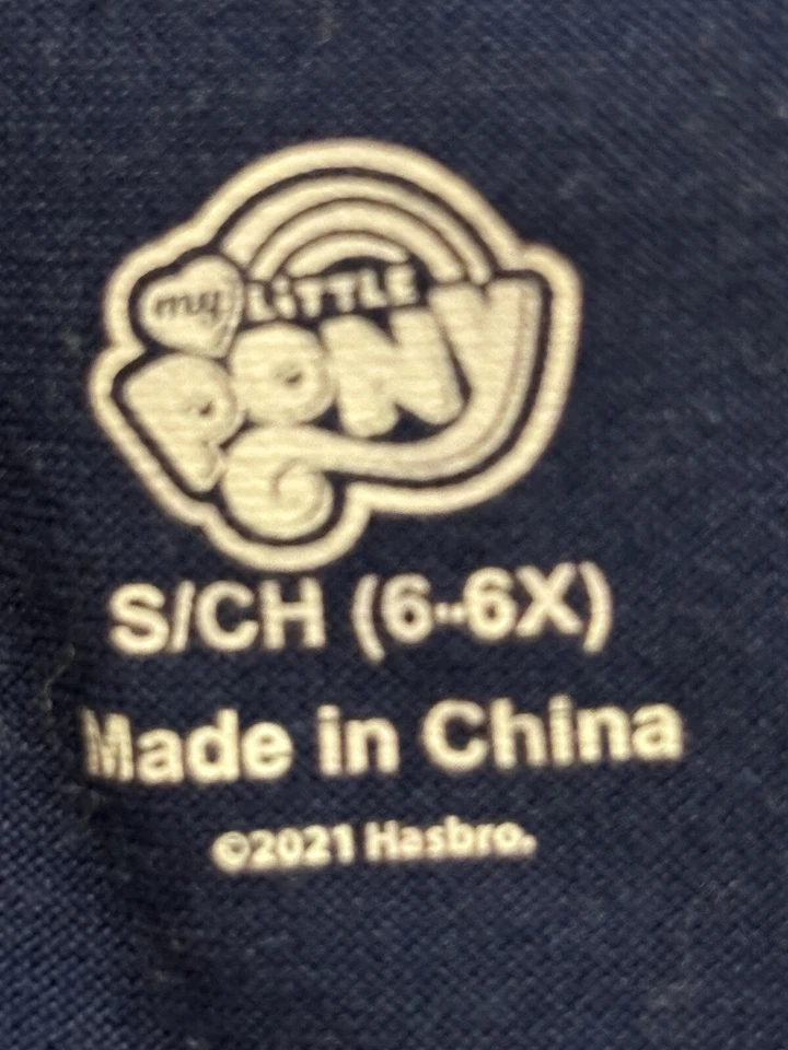 My Little Pony Stretch Drop Waist Shift Stretch Navy Blue Girl’s Size 6/6X EUC - Image 3 of 4