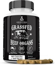 Ancestral Supplements Grass Fed Beef Organs - 180 Capsules