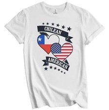 Chilean American Heart Flags Chile America T-Shirt