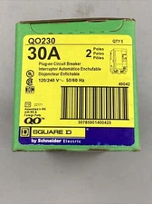 HOUSTON STOCK NEW SQUARE D QO230 TYPE QO 30A 240V QTY 1 PLUG-IN FREE 2 DAY AIR
