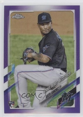 2021 Topps Chrome Update Target Rookie Debut Purple Refractor Sixto Sanchez 0v2r