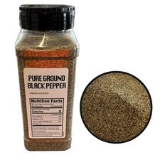 Ground Black Pepper | Fine Grind | 1 Pound Canister | Foodservice