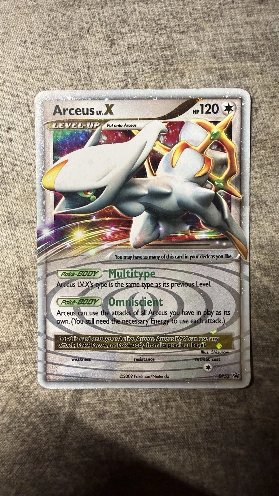 Arceus LV.X Black Star Promo DP53 Holo Rare Pokémon TCG Card LP