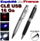5-en-1: Stylo Bille + CLÉ USB 16 GO + Pointeur Laser + Lampe à Led et UV