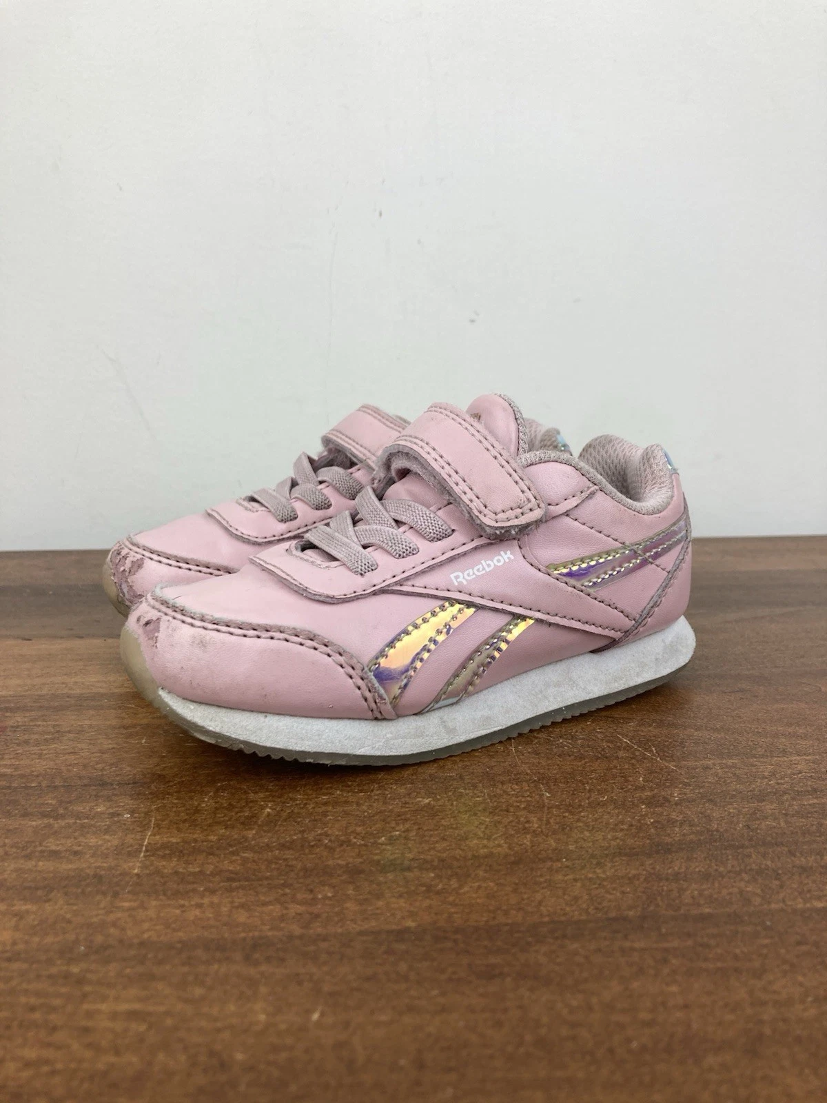 Sneakers Reebok Royal Classic Jogger Hook Loop rosa scarpe da bambina taglia 8