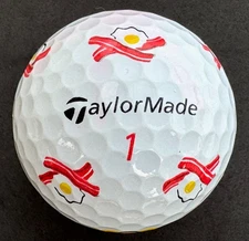 Taylormade TP5 Bacon and Eggs Breakfast Ball LOGO Golf Ball - Mint