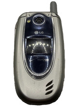 LG VX5200 - Silver and Blue  Verizon  Cellular Flip Phone Not Tested