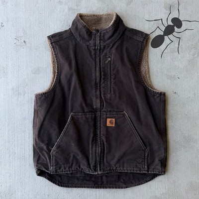 Carhartt V33 DKB brown work wear vest Medium