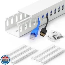 99in(6X L16.5in) Professional Server Rack Cable Management Raceway, H1.4in x 