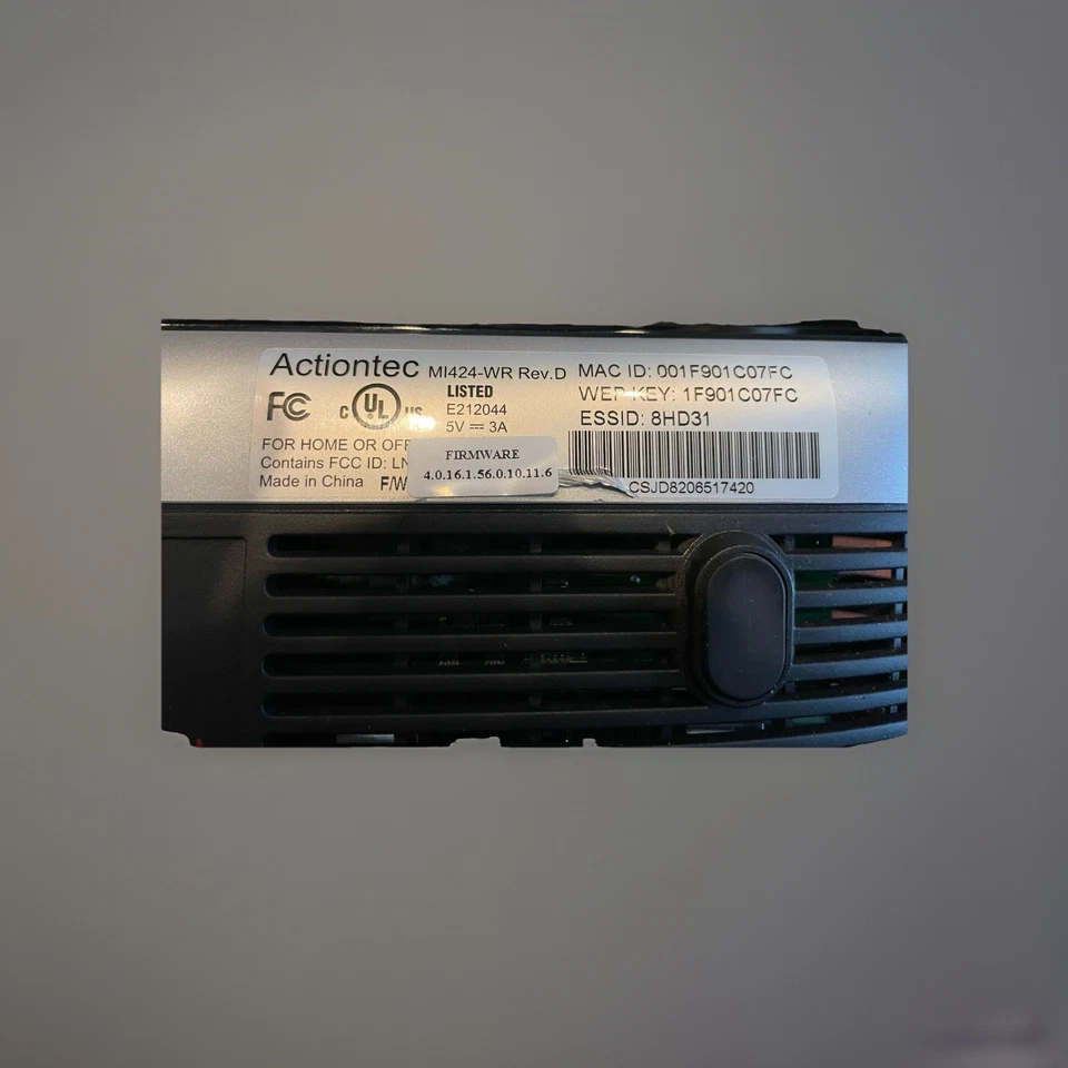 Verizon Fios  Actiontec MI424WR 300 Mbps 4-Port 10/100 Wireless G Router - Image 3 of 4