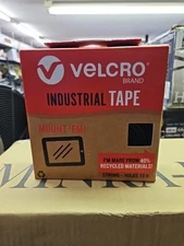 Industrial Strength Hook & Loop Mounting Tape Black Holds 10lb. 1-7/8" x 8-ft