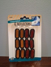1.25" Oval Reflector Adhesive Bike Trailer Truck Boat Mailbox Safety