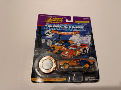 1998 Johnny Lightning Dragsters Halloween '97 Scream Team in Orange