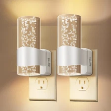 Night Lights Plug into Wall, Dimmable LED Night Light with Dusk to Dawn Senso...