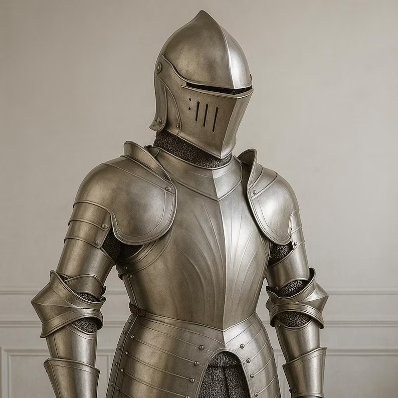 Full Medieval Knight Armor Suit Wearable Steel LARP Cosplay Costume ...