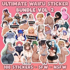 100 Anime Waifu Stickers Bundle Anime Girl Manga Art Decals Collection