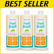 Fresh Mint Mouthwash for Adults - Alcohol  Fluoride Free