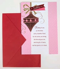 NEW Dayspring Christmas Card for SISTER  5.75" x 8*
