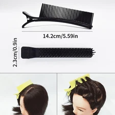 2Pcs Professional Hair Grip Hairdressing Sectioning Cutting Clamps Clips Comb